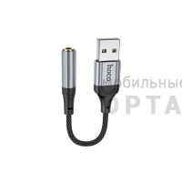 Переходник Hoco Premium LS36 sound card USB to 3.5, чёрный