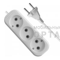 Удлинитель KRONUS 3 гнезда 10 метров 10А/2,2кВт без заземления ПВС 2х1,0 (1/20)